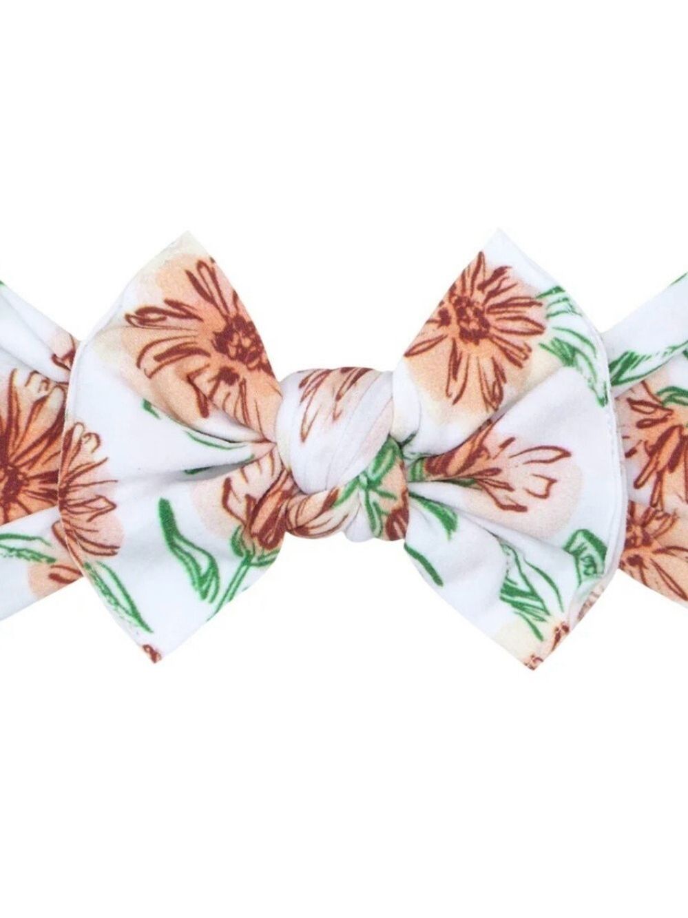 Kids Floral Bow Headband in Saffron